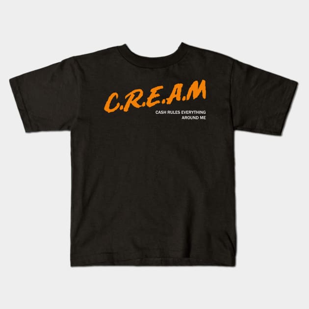 Cream Kids T-Shirt by LMW Art